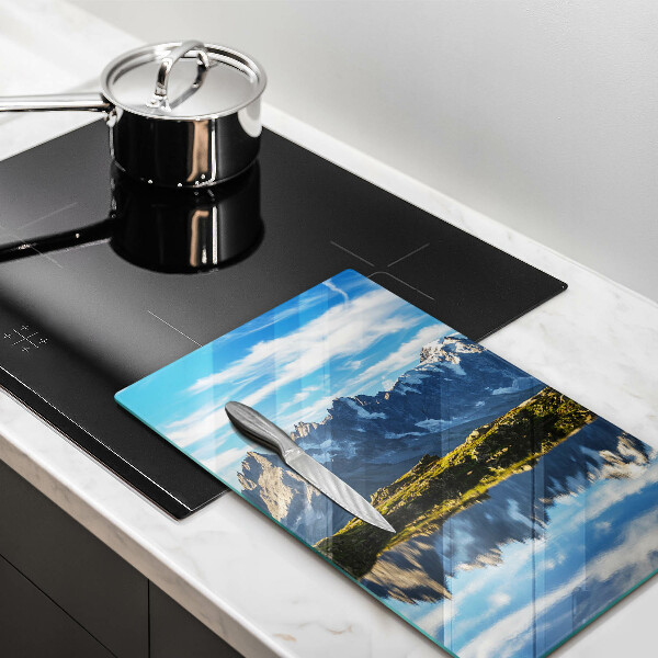 Chopping board glass Mountain landscape