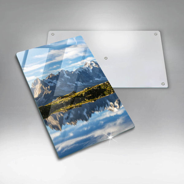 Chopping board glass Mountain landscape