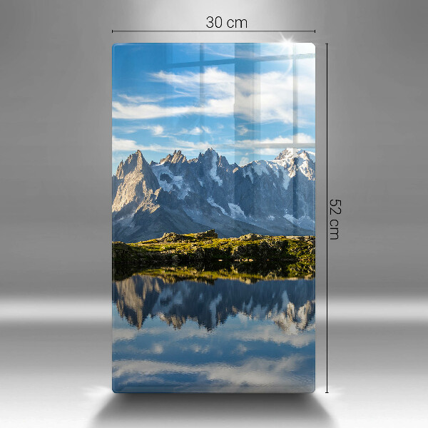 Chopping board glass Mountain landscape
