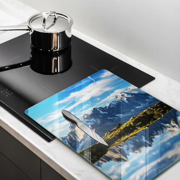 Chopping board glass Mountain landscape