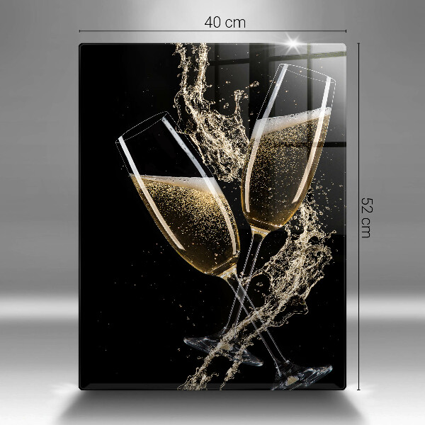 Chopping board glass Champagne glasses