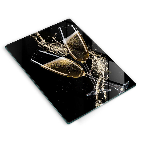 Chopping board glass Champagne glasses