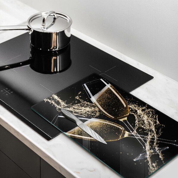 Chopping board glass Champagne glasses