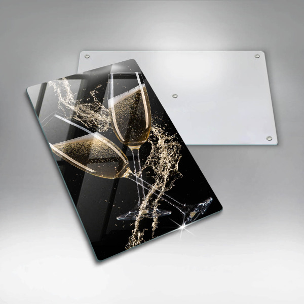 Chopping board glass Champagne glasses