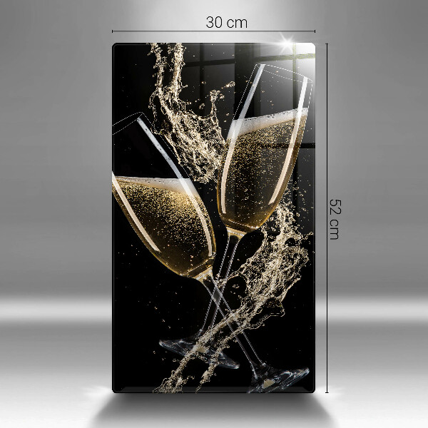 Chopping board glass Champagne glasses