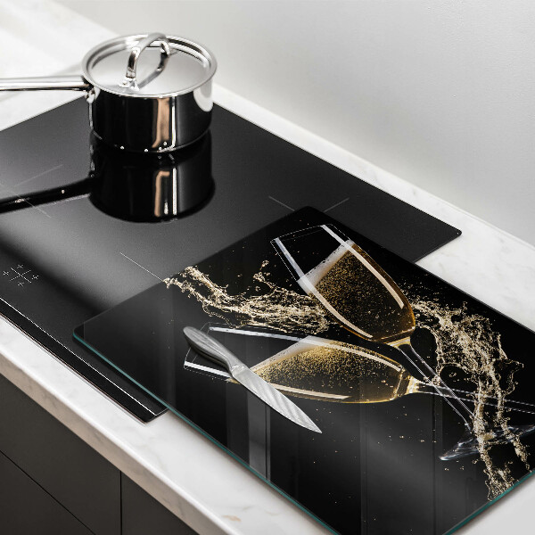 Chopping board glass Champagne glasses