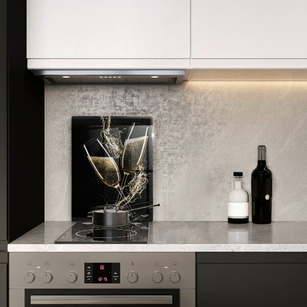 Chopping board glass Champagne glasses