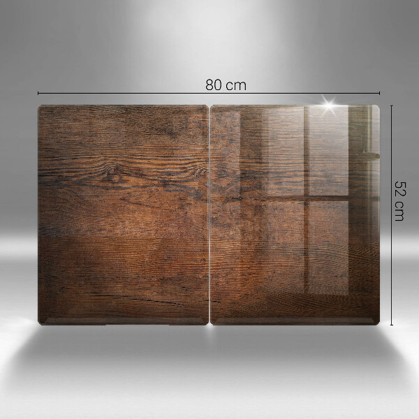 Glass chopping board Dark wood board