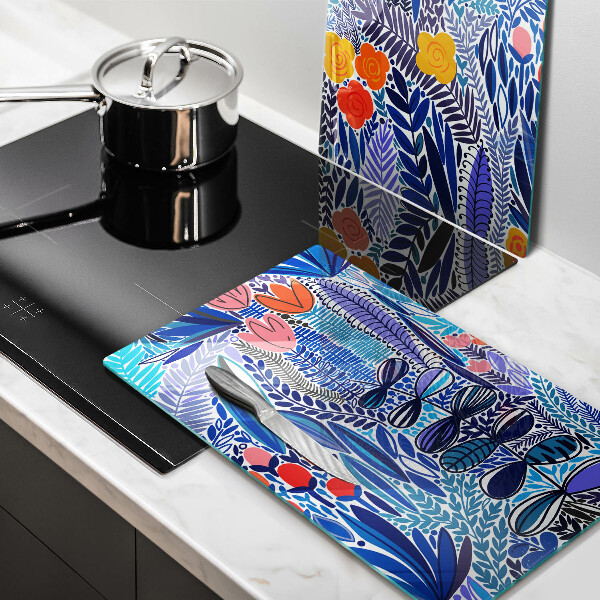 Glass chopping board Painted meadow