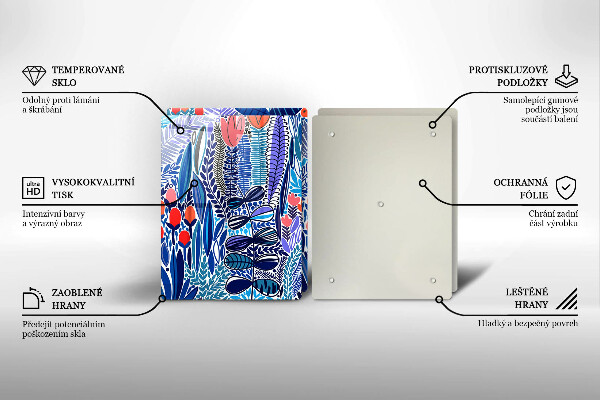 Glass chopping board Painted meadow