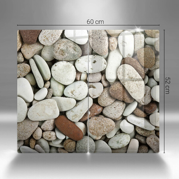 Glass chopping board Background small stones