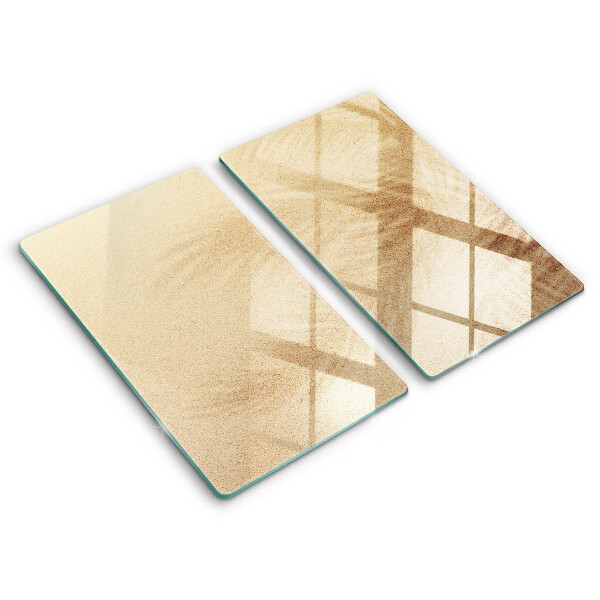 Glass chopping board Beach sand and holidays