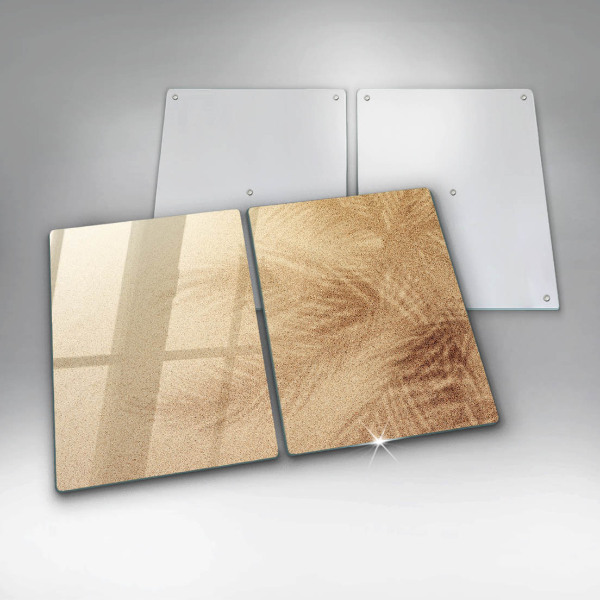 Glass chopping board Beach sand and holidays