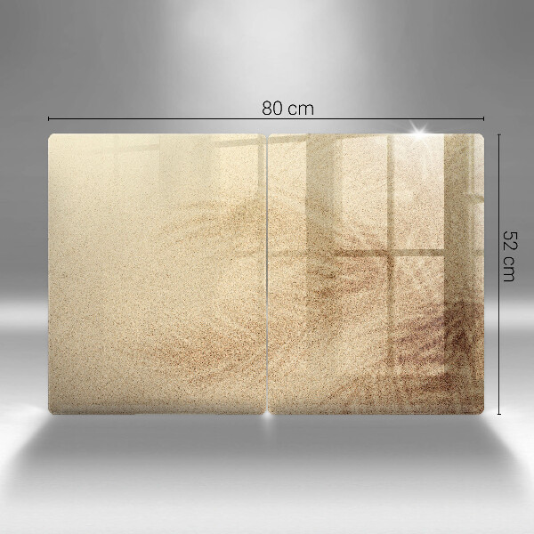 Glass chopping board Beach sand and holidays