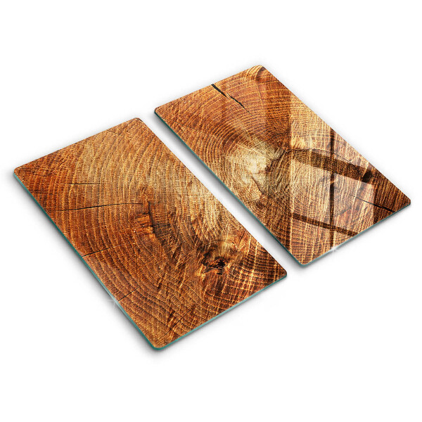 Glass chopping board Wood grain