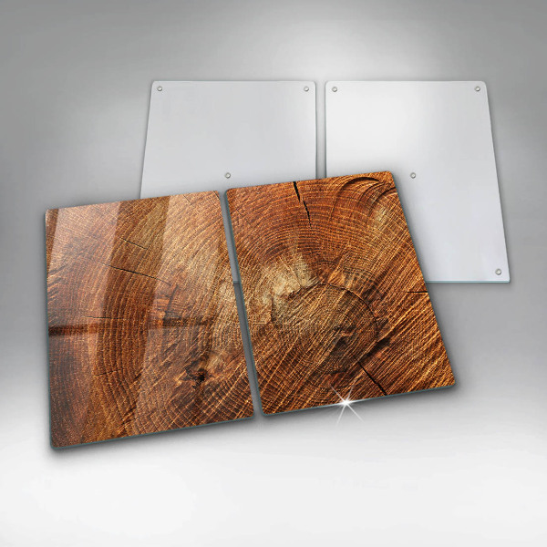 Glass chopping board Wood grain
