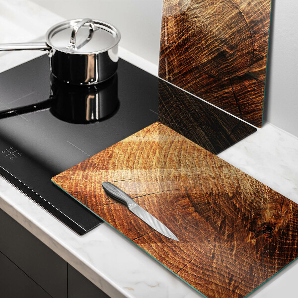 Glass chopping board Wood grain