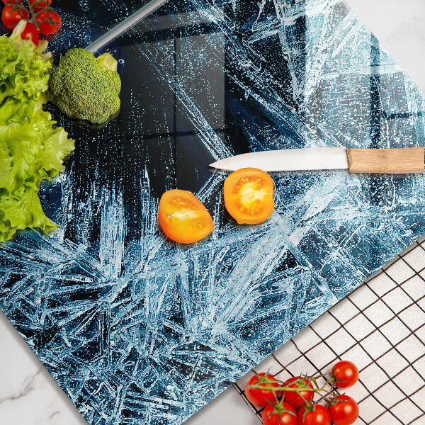 Glass chopping board Sharp ice structure