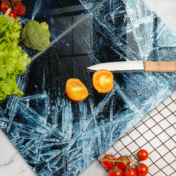 Glass chopping board Sharp ice structure