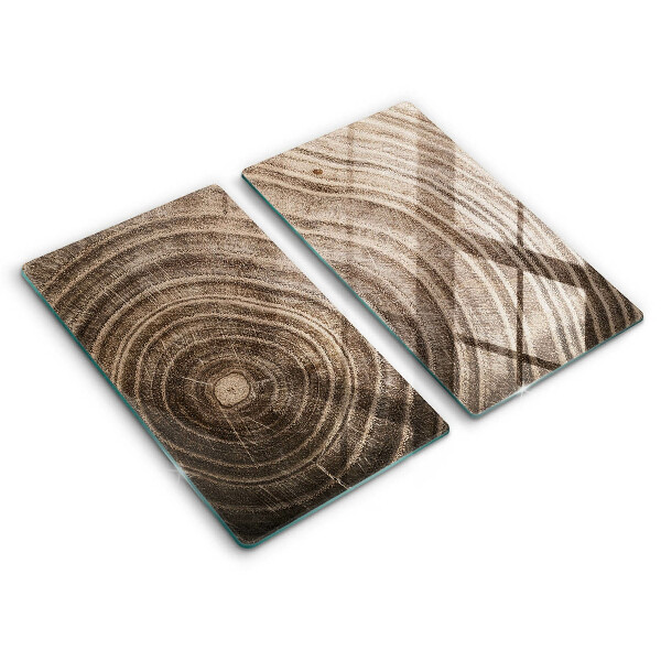 Glass chopping board Wood grain