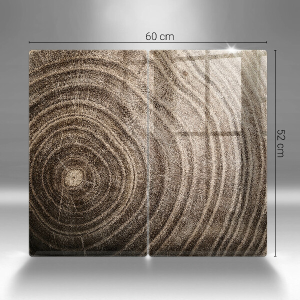 Glass chopping board Wood grain