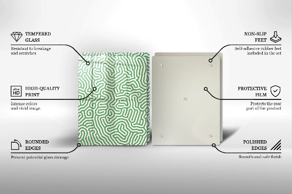 Glass chopping board Abstraction lines