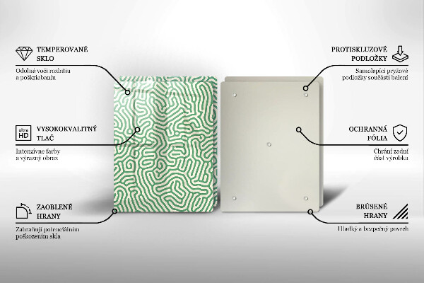 Glass chopping board Abstraction lines