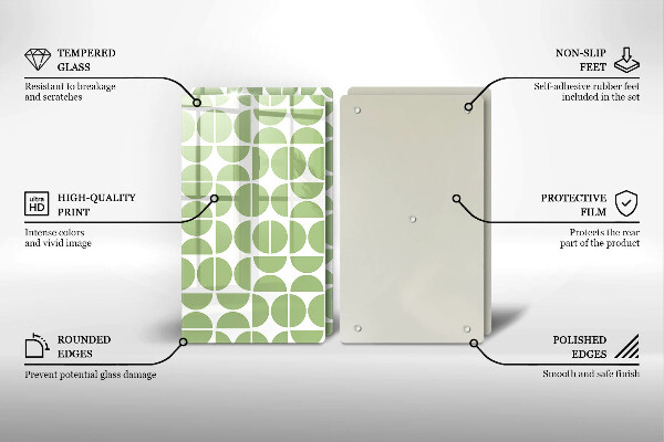 Glass chopping board Boho shapes