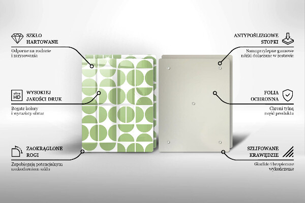 Glass chopping board Boho shapes