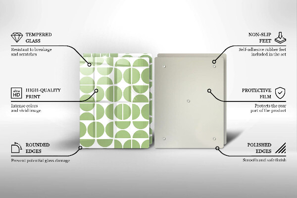 Glass chopping board Boho shapes