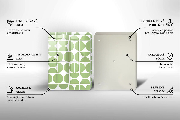 Glass chopping board Boho shapes