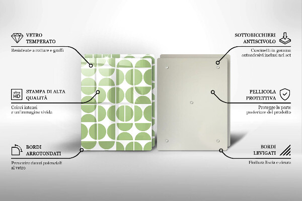 Glass chopping board Boho shapes