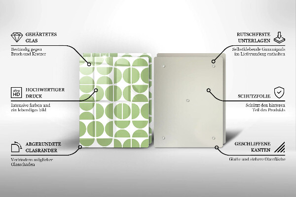 Glass chopping board Boho shapes