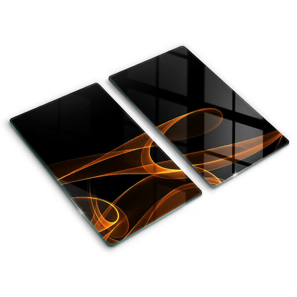 Glass chopping board Abstract lines