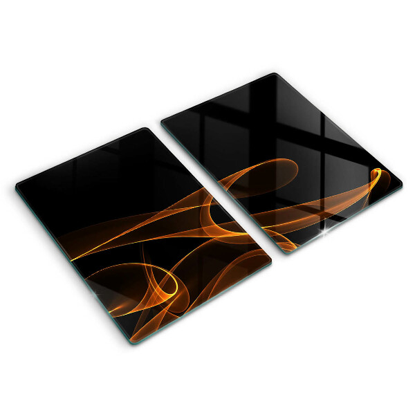 Glass chopping board Abstract lines