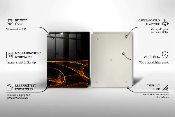 Glass chopping board Abstract lines