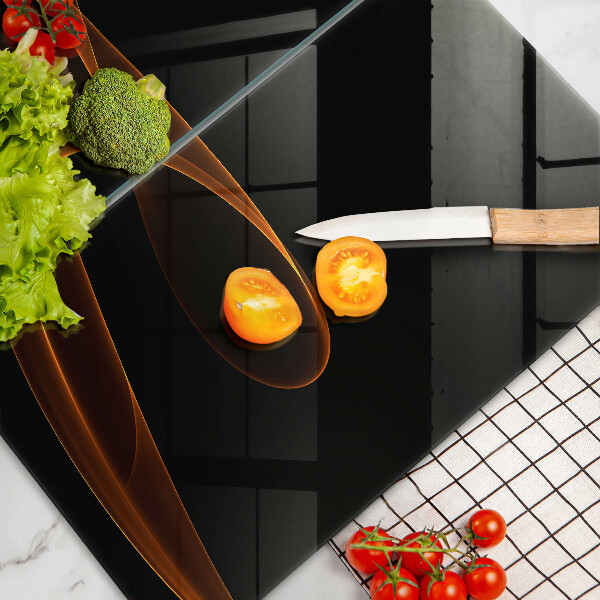 Glass chopping board Abstract lines
