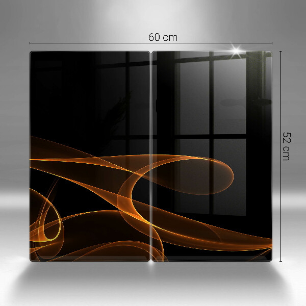 Glass chopping board Abstract lines