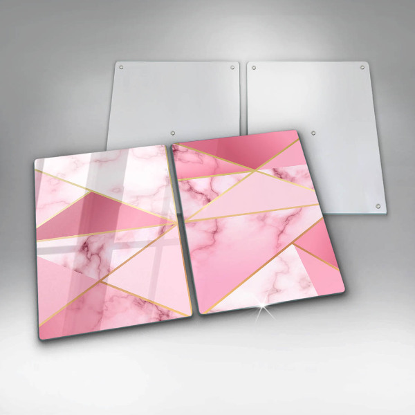 Glass chopping board Geometric marble