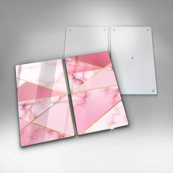 Glass chopping board Geometric marble