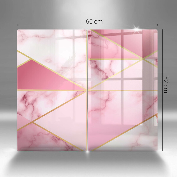 Glass chopping board Geometric marble