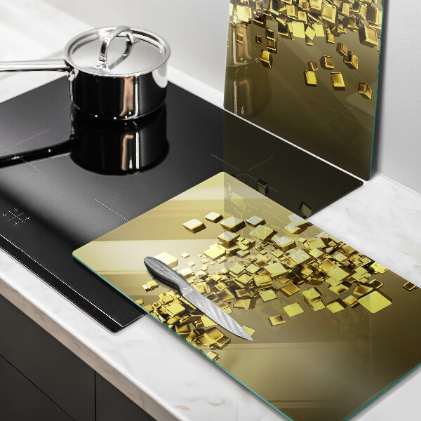 Glass chopping board Abstraction 3D geometry