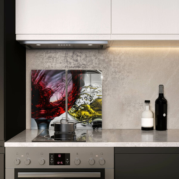 Glass chopping board Wine glasses