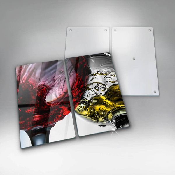 Glass chopping board Wine glasses