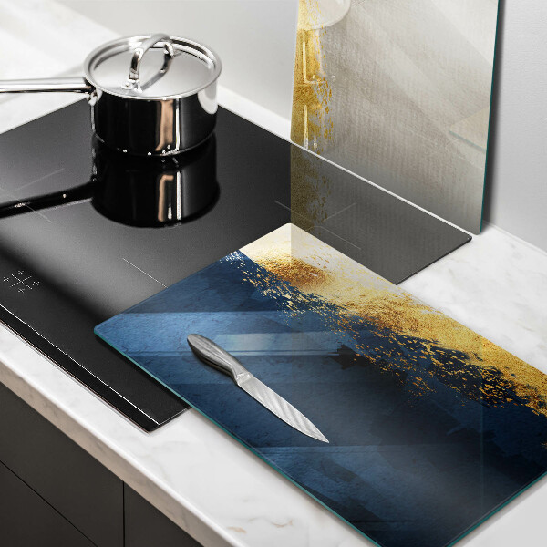 Glass chopping board Abstraction gold