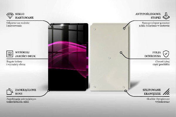 Glass chopping board Pink abstraction