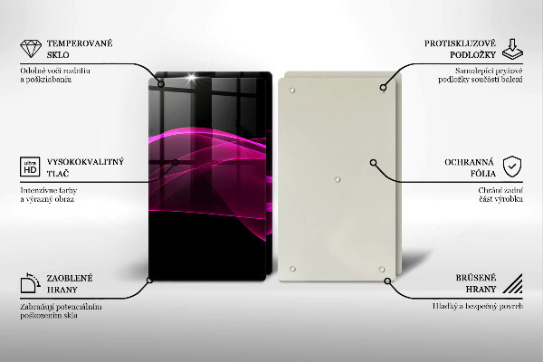 Glass chopping board Pink abstraction