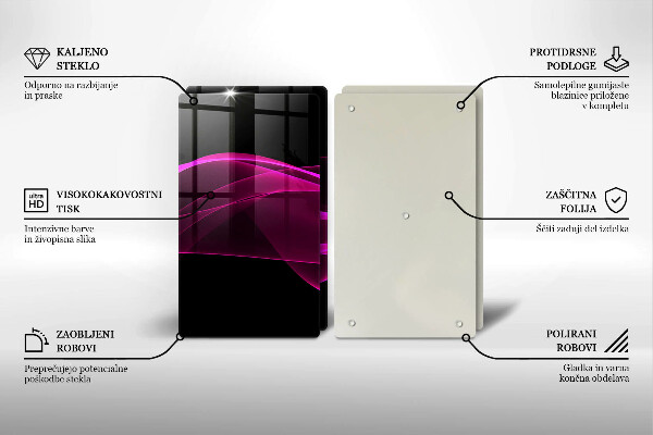 Glass chopping board Pink abstraction