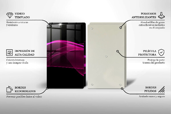 Glass chopping board Pink abstraction