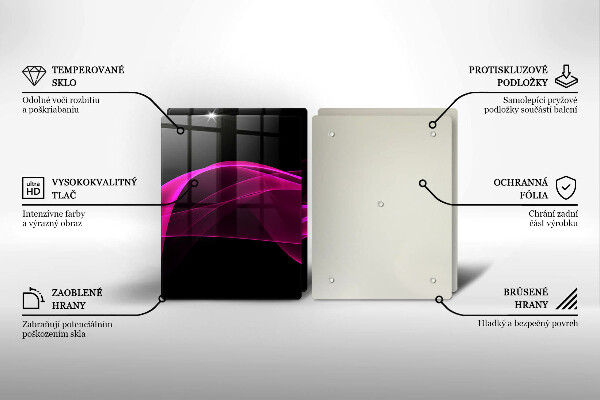 Glass chopping board Pink abstraction